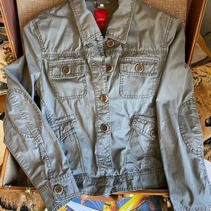 Esprit Faded Green Authority Bomber